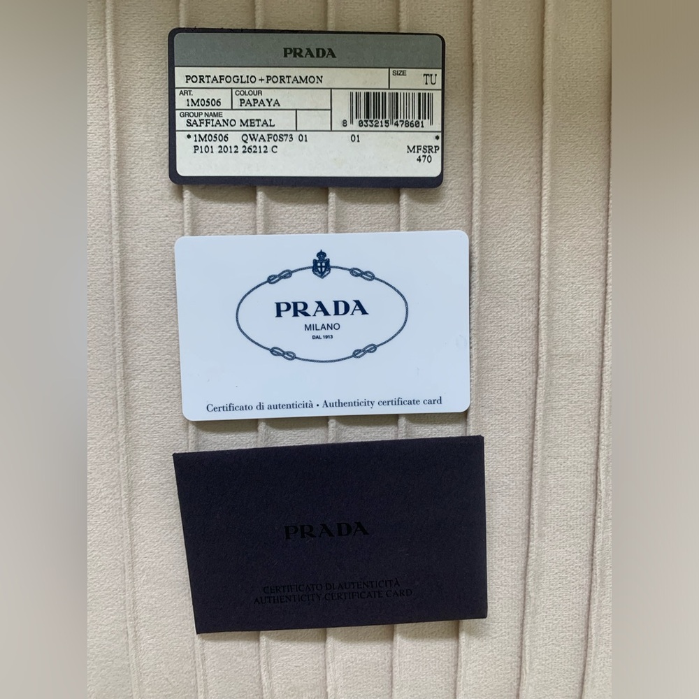 Prada Saffiano Leather Wallet | Papaya - Picture 15 of 15